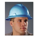 Hard Hats | MSA 454732 V-Gard Slotted Full-Brim Hat with Staz-On Suspension - Blue image number 3