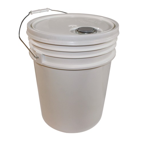 Pails | Impact 5515 11.25 in. Diameter 5 Gallon Polyethylene Utility Bucket with Lid - White image number 0
