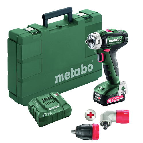 Drill Drivers | Metabo 601037620 BS 12 Quick 12V Lithium-Ion 3/8 in. Cordless Drill Driver Kit (2 Ah) image number 0