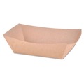 Food Trays, Containers, and Lids | SCT SCH 0513 1 lbs. Capacity Paper Eco Food Trays - Brown (1000/Carton) image number 0