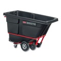 Utility Carts | Rubbermaid Commercial FG130500BLA 1/2 cu-yd. 850 lb. Capacity Rotomolded Rectangular Plastic Tilt Truck (Black) image number 1