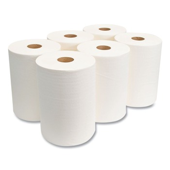 Morcon Paper 10 in. x 500 ft. 1-Ply TAD Roll Towels - White (6 Rolls/Carton)
