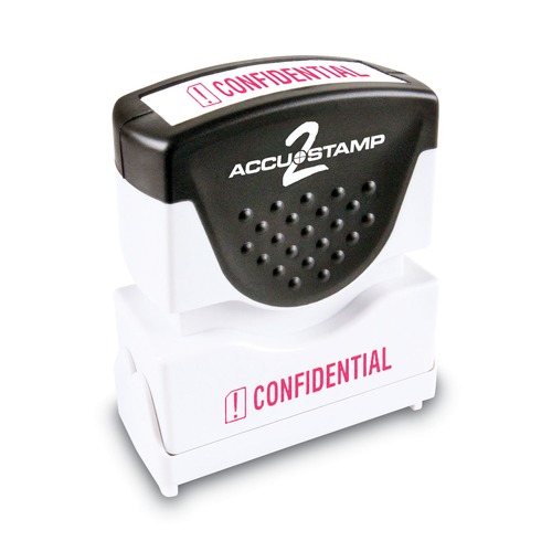 Stamps & Stamp Supplies | ACCUSTAMP2 035574 1.63 in. x 0.5 in. CONFIDENTIAL Pre-Inked Shutter Stamp - Red image number 0