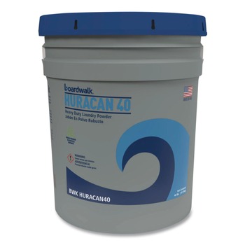 Boardwalk 40 lbs. Pail Low Suds Industrial Powder Laundry Detergent - Fresh Lemon Scent