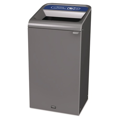 Trash Cans | Rubbermaid Commercial 1961622 23 Gallon Configure Mixed Indoor Recycling Waste Receptacle - Gray image number 0
