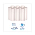 Office Jansan | Boardwalk Z8048VNKR01 40 in. x 48 in. 45 gal. 16 mic High Density Industrial Can Liners Coreless Rolls - Natural (250/Carton) image number 4