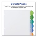 Office Jansan | Avery 11201 11 in. x 8.5 in. 8-Tab Insertable Style Edge Tab Plastic Dividers - Translucent (1-Set) image number 5