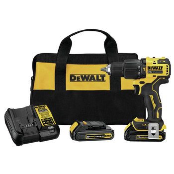 POWER TOOLS | Factory Reconditioned Dewalt DCD709C2R ATOMIC 20V MAX Brushless Lithium-Ion Compact 1/2 in. Cordless Hammer Drill Kit