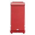 Trash & Waste Bins | Rubbermaid Commercial FGST12EPLRD 6.5 Gallon Steel Defenders Heavy-Duty Steel Step Can - Red image number 1