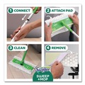 Cleaning & Janitorial Supplies | Swiffer 80810204 Sweep and Mop 12.4 in. x 2.95 in. 2-in-1 Dry/Wet Floor Mopping and Sweeping Kit - Silver Plastic Handle (6/Carton) image number 7