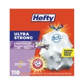 Cleaning & Janitorial Supplies | Hefty E8-8366 23.75 in. x 24.88 in. 13 gal. Ultra Strong Scented Drawstring Tall Kitchen Bags - Lavender/Vanilla, White (330/Carton) image number 3