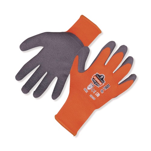 Work Gloves | Ergodyne 17624 ProFlex 7401 Coated Lightweight Winter Gloves - Large Orange (1-Pair) image number 0