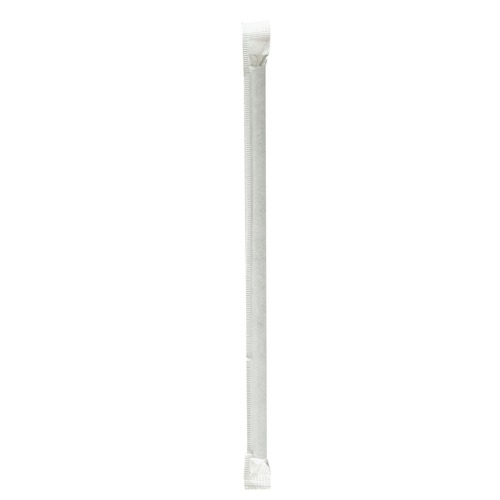 Food Service | Boardwalk BWKPPRSTRWBLIW 7.75 in. Wrapped Jumbo Paper Straws - Black (1280/Carton) image number 0