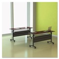  | Alera ALEVA737260BK Valencia 57.88w x 19.75d x 28.5h Flip Training Table Base with Modesty Panel - Black image number 3