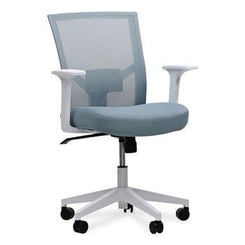 Alera 17.32 in. to 21.1 in. Seat Height Mesh Back Task Chair Supports Up to 275 lb - Seafoam Blue Seat/Back