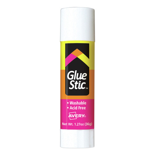 Office Jansan | Avery 00196 1.27 oz. Permanent Glue Stic - Applies White, Dries Clear image number 0