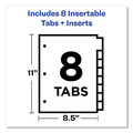 Office Jansan | Avery 11112 11 in. x 8.5 in. 8-Tab Double-Sided Gold Edge Reinforcing Buff Insertable Big Tab Dividers - Clear Tabs (1-Set) image number 2