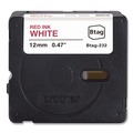 Labels | Brother P-Touch BTAG232 0.47 in. x 13.1 ft. Genuine P-Touch BTAG Label Tapes - Red on White image number 3