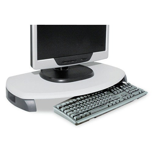Kantek MS280 Crt/lcd Stand With Keyboard Storage, 23-in X 13.25-in X 3-in, Light Gray/dark Gray, Supports 80 Lbs image number 0