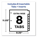 Office Jansan | Avery 11907 Big Tab 11.13 in. x 9.25 in. 8-Tab Insertable Plastic 2-Pocket Dividers - Assorted (1-Set) image number 2