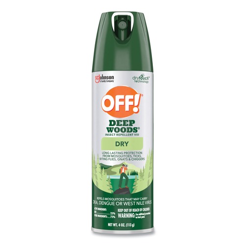 Cleaning & Janitorial Supplies | OFF! 616304 Deep Woods 4 oz. Aerosol Spray Dry Insect Repellent - Neutral Scent (12/Carton) image number 0