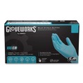 Disposable Gloves | Ammex INPF44100 5 mil Industrial Powder-Free Nitrile Gloves - Medium, Blue (1000/Carton) image number 6