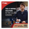 Office Jansan | WypAll 41055 12.4 in. x 12.2 in. Power Clean Jumbo Roll X80 Heavy Duty Cloths - Red (1/Carton) image number 3