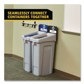 Trash & Waste Bins | Rubbermaid Commercial 2185055 Slim Jim Recycling Station Kit 1-Stream Mixed Recycling 23 gal Plastic Gray/Blue image number 5