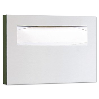 Bobrick ClassicSeries 15.75 x 2 x 11 Toilet Seat Cover Dispenser - Stainless Steel