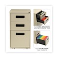 Office Carts & Stands | Alera ALEPABBFPY 14.96 in. x 19.29 in. x 27.75 in. 3-Drawers: Box/Box/File Legal/Letter Left or Right File Pedestal - Putty image number 4