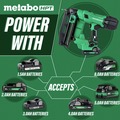 Finish Nailers | Metabo HPT NT1865DSAM 18V MultiVolt Lithium-Ion Brushless 16-Gauge Cordless Straight Finish Nailer Kit (2 Ah) image number 4