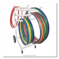 Office Filing Cabinets & Shelves | Champion Sports HCRACK 26 in. x 22 in. x 49 in. 176 lbs. Capacity Plastic Hoop Storage Rack - White image number 3