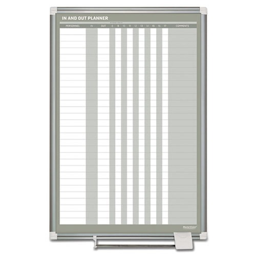 White Boards | MasterVision GA02109830 24 in. x 36 in. In-Out Magnetic Dry Erase Board - Silver Frame image number 0