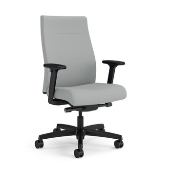 HON Ignition 2.0 17 in. to 21.5 in. Seat Height Vinyl Upholstered Mid-Back Task Chair - Flint Seat/Back/Black Base