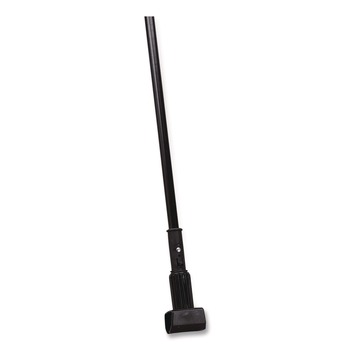 Carlisle 3697000 1 in. Diameter x 60 in. Vinyl Coated Jaw Style Metal Mop Handle - Black