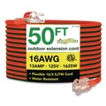Office Electronics & Batteries | GoGreen Power GG-13750 16 AWG Outdoor Extension Cord, 50 ft, 13 A, Orange/Black image number 0