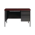 Office Desks & Workstations | Alera 25964 45 in. x 24 in. x 29.5 in. Single Pedestal Steel Desk - Mahogany/Charcoal/Charcoal Legs image number 0