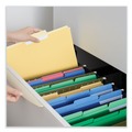 Office Jansan | Universal UNV12306 1/3-Cut Assorted Tab Interior File Folders - Letter Size, Assorted Colors (100/Box) image number 3