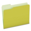  | Pendaflex 4210 1/3 YEL 1/3-Cut Assorted Tabs Interior Letter File Folders - Yellow (100/Box) image number 2