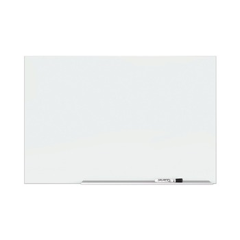 Quartet Element Aluminum Frame 74 in. x 42 in. Glass Dry-Erase Board - White/Silver