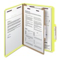 Office Jansan | Smead 13734 Pressboard Four-Section Top Tab Classification Folders - Letter, Yellow (10/Box) image number 1