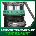 Metabo HPT Clearance | Metabo HPT M12VCM 110V 11 Amp 2.25 HP Variable Speed Corded Fixed Base Router image number 5