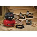 Compressor Combo Kits | Porter-Cable PCFP3KIT 3-Piece Nailer and 0.8 HP 6 Gallon Oil-Free Pancake Air Compressor Combo Kit image number 6