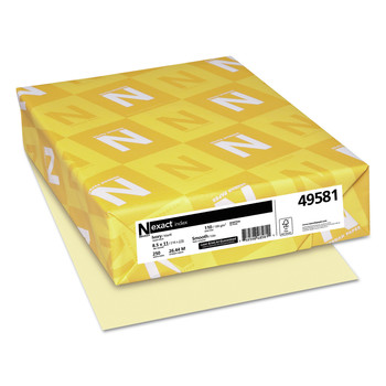 Neenah Paper 8.5 in. x 11 in. 110 lbs. Exact Index Card Stock - Ivory (250/Pack)