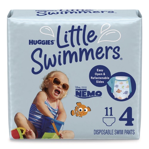 Cleaning & Janitorial Supplies | Kimberly-Clark 18342 24 lbs. to 34 lbs. Little Swimmers - Size 4/Blue (8/Carton) image number 0
