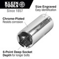 Sockets | Klein Tools 65711 7/16 in. Deep 6-Point Socket 3/8 in. Drive image number 4