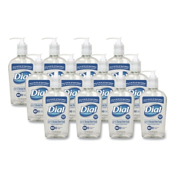 Dial Professional DIA 82834 7.5 oz. Bottle Antimicrobial Liquid Hand Soap for Sensitive Skin - Floral Scent (12/Carton)