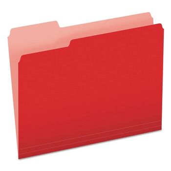 PRODUCTS | Pendaflex 152 1/3 RED 1/3-Cut Tabs, Colored File Folders - Letter, Red/Light Red (100/Box)
