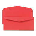 Office Jansan | Quality Park QUA11134 4.13 in. x 9.5 in. #10, Commercial Flap, Gummed Closure, Colored Envelope - Red (25/Pack) image number 5