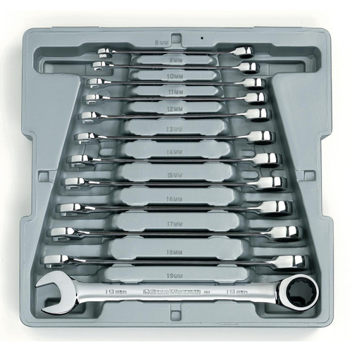 Ratcheting Wrenches | GearWrench 9412 12-Piece Metric Combination Ratcheting Wrench Set image number 0